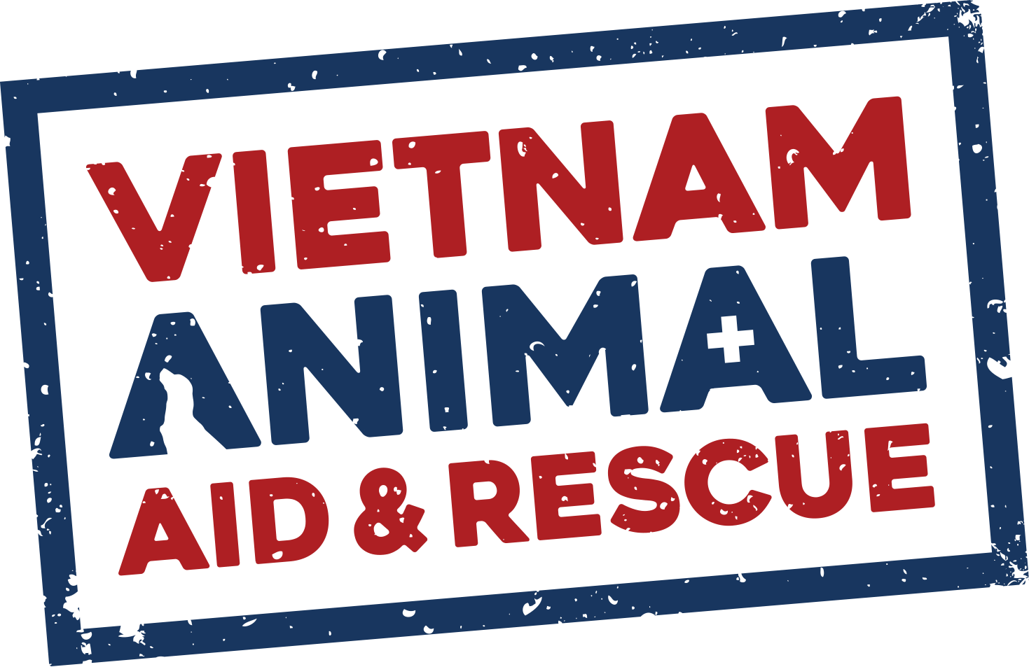 Logo reads "Vietnam Animal Aid & Rescue" in bold red and blue letters within a rectangular border.